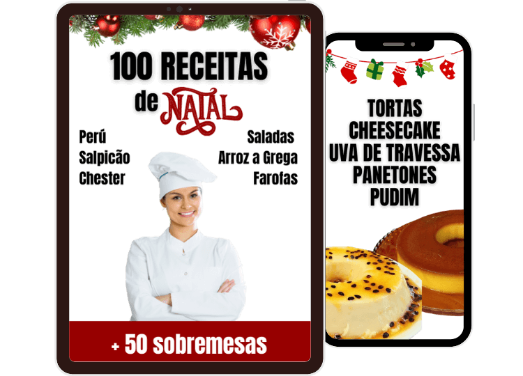 Capa do caderno 150 Receitas de Natal