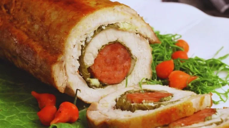 Lombo recheado para o jantar de Natal
