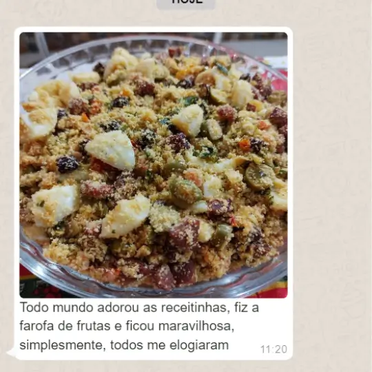 Registro da ceia preparada por uma cliente 4